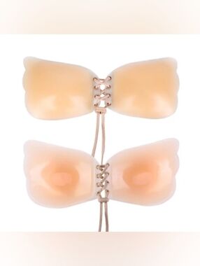 Strapless Adhesive Silicone Push-Up Bra - Nude